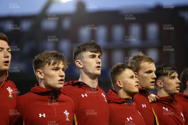 080417 - Wales U18s v Scotland U18s - Under 18 International Series - Wales sing the anthem