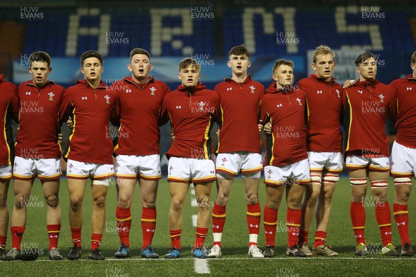 080417 - Wales U18s v Scotland U18s - Under 18 International Series - Wales sing the anthem