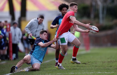 190323 - Wales U18s v Scotland U18s - Friendly - Harry Rees-Weldon of Wales down the wing