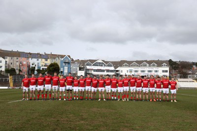 190323 - Wales U18s v Scotland U18s - Friendly - Wales sing the anthem