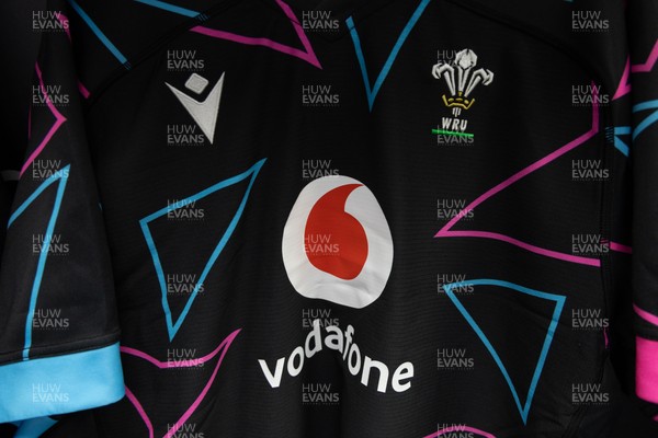 290326 - Wales U19 v Ireland U19 - U19 jersey hangs in the changing room
