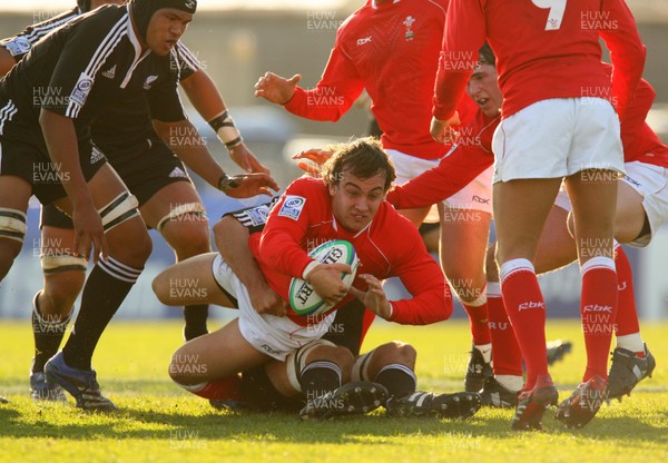 U19 Rugby World Cup, Ravenhill, 5/4/2007 New Zealand vs Wales Luke Ford under pressure for Wales 