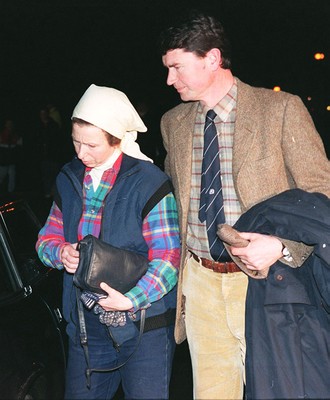 050196 - Wales Schools v Scotland Schools (Under 19s) - Princess Anne arrives to watch her son Peter Phillips play with Tim Laurence