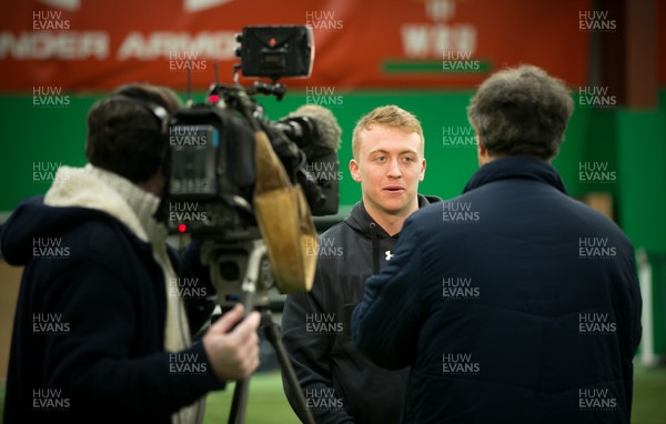 310118 - Wales U20 Media Interview Session - Wales U20 captain for the game against Scotland, Tommy Reffell, during the Wales U20 Media session