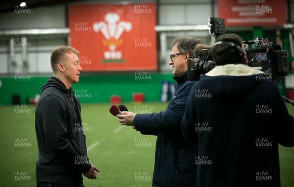 310118 - Wales U20 Media Interview Session - Wales U20 captain for the game against Scotland, Tommy Reffell, during the Wales U20 Media session