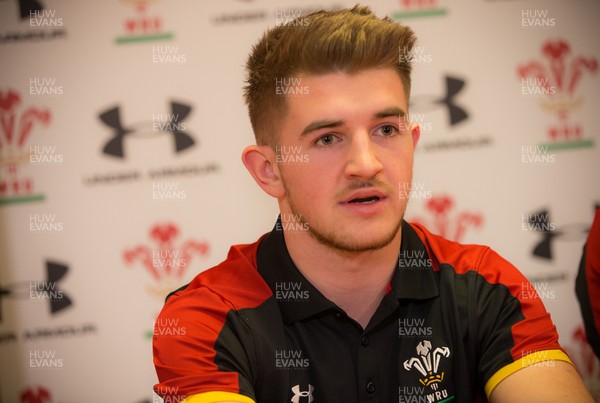 200117 - Wales U20 Press Conference - Wales U20 squad member Arwel Robson during press conference by Gareth Everett