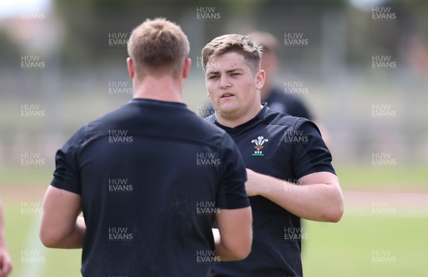 060618 - Wales U20 Training Session - Rhys Davies during a training session ahead of the match against Japan