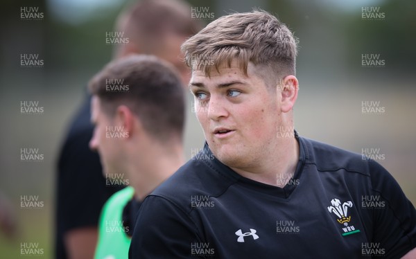 060618 - Wales U20 Training Session - Rhys Davies during a training session ahead of the match against Japan