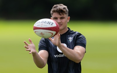090626 - Wales U20 Rugby Training - Jack Hoskins during a training session ahead of the U20 World Cup in Georgia