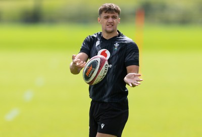 090626 - Wales U20 Rugby Training - Dylan Scott during a training session ahead of the U20 World Cup in Georgia