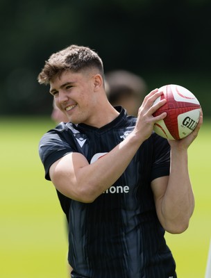 090626 - Wales U20 Rugby Training - Jack Hoskins during a training session ahead of the U20 World Cup in Georgia