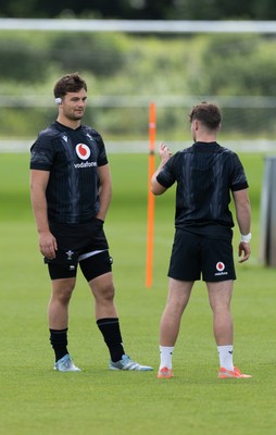 090626 - Wales U20 Rugby Training - Deian Gwynne and Steff Jac Jones during a training session ahead of the U20 World Cup in Georgia