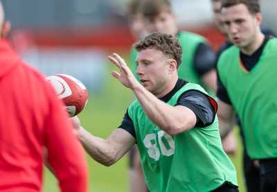 090626 - Wales U20 Rugby Training - Tom Bowen during a training session ahead of the U20 World Cup in Georgia