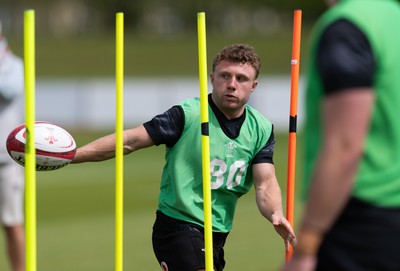 090626 - Wales U20 Rugby Training - Tom Bowen during a training session ahead of the U20 World Cup in Georgia