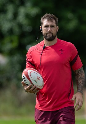 090626 - Wales U20 Rugby Training - Wales u20 coach Josh Turnbull during a training session ahead of the U20 World Cup in Georgia