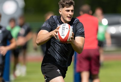 090626 - Wales U20 Rugby Training - Osian Darwin-Lewis during a training session ahead of the U20 World Cup in Georgia