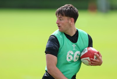 090626 - Wales U20 Rugby Training - Sion Davies during a training session ahead of the U20 World Cup in Georgia