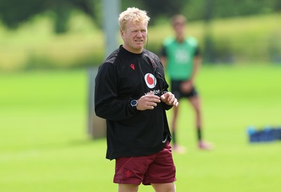 090626 - Wales U20 Rugby Training - Wales u20 coach Richie Pugh during a training session ahead of the U20 World Cup in Georgia