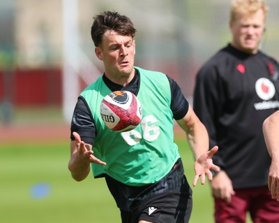 090626 - Wales U20 Rugby Training - Sion Davies during a training session ahead of the U20 World Cup in Georgia