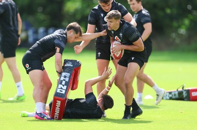 090626 - Wales U20 Rugby Training - The Wales U20 squad during a training session ahead of the U20 World Cup in Georgia