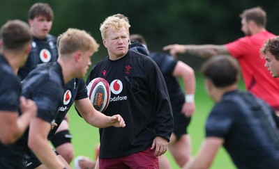 090626 - Wales U20 Rugby Training - Wales u20 coach Richie Pugh during a training session ahead of the U20 World Cup in Georgia