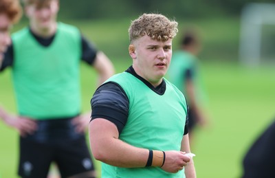 090626 - Wales U20 Rugby Training - George Tuckley during a training session ahead of the U20 World Cup in Georgia