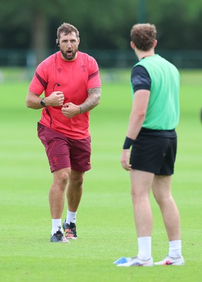 090626 - Wales U20 Rugby Training - Wales u20 coach Josh Turnbull during a training session ahead of the U20 World Cup in Georgia