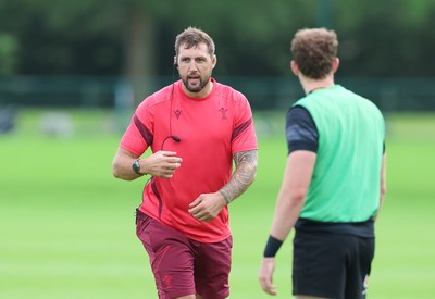 090626 - Wales U20 Rugby Training - Wales u20 coach Josh Turnbull during a training session ahead of the U20 World Cup in Georgia