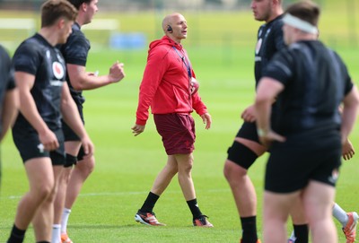 090626 - Wales U20 Rugby Training - Wales u20 head coach Richard Whiffin during a training session ahead of the U20 World Cup in Georgia