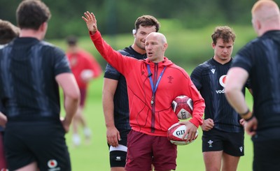 090626 - Wales U20 Rugby Training - Wales u20 head coach Richard Whiffin during a training session ahead of the U20 World Cup in Georgia