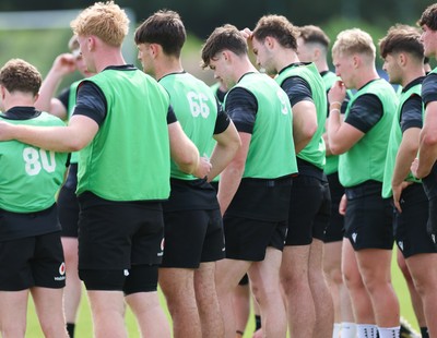 090626 - Wales U20 Rugby Training - The Wales U20 squad during a training session ahead of the U20 World Cup in Georgia