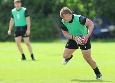 090626 - Wales U20 Rugby Training - George Tuckley during a training session ahead of the U20 World Cup in Georgia