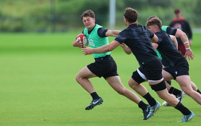 090626 - Wales U20 Rugby Training - Sion Davies during a training session ahead of the U20 World Cup in Georgia