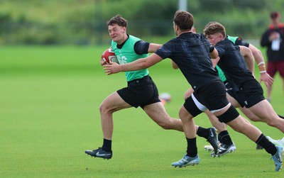 090626 - Wales U20 Rugby Training - Sion Davies during a training session ahead of the U20 World Cup in Georgia
