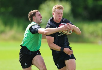 090626 - Wales U20 Rugby Training - Lewis Edwards during a training session ahead of the U20 World Cup in Georgia
