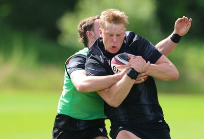 090626 - Wales U20 Rugby Training - Lewis Edwards during a training session ahead of the U20 World Cup in Georgia