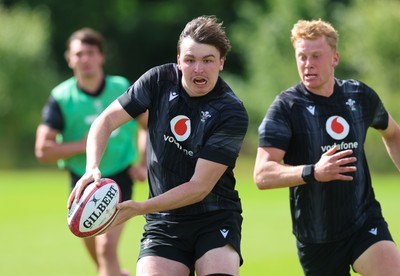 090626 - Wales U20 Rugby Training - Tom Cottle during a training session ahead of the U20 World Cup in Georgia