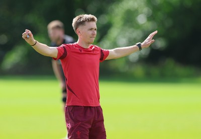 090626 - Wales U20 Rugby Training - Referee Ben Connor during a training session ahead of the U20 World Cup in Georgia