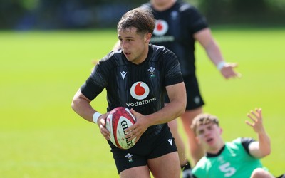 090626 - Wales U20 Rugby Training - Carwyn Leggatt-Jones during a training session ahead of the U20 World Cup in Georgia