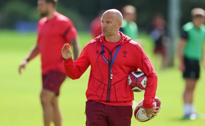 090626 - Wales U20 Rugby Training - Wales u20 head coach Richard Whiffin during a training session ahead of the U20 World Cup in Georgia