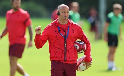 090626 - Wales U20 Rugby Training - Wales u20 head coach Richard Whiffin during a training session ahead of the U20 World Cup in Georgia