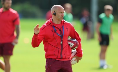 090626 - Wales U20 Rugby Training - Wales u20 head coach Richard Whiffin during a training session ahead of the U20 World Cup in Georgia
