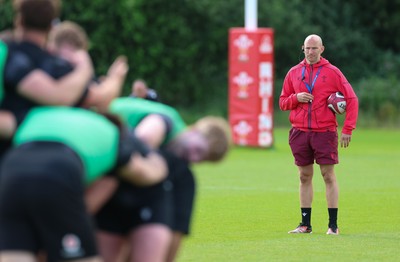 090626 - Wales U20 Rugby Training - Wales u20 head coach Richard Whiffin during a training session ahead of the U20 World Cup in Georgia