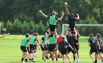 090626 - Wales U20 Rugby Training - The Wales U20 squad during a training session ahead of the U20 World Cup in Georgia