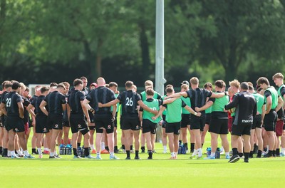 090626 - Wales U20 Rugby Training - The Wales U20 squad during a training session ahead of the U20 World Cup in Georgia