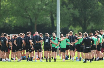 090626 - Wales U20 Rugby Training - The Wales U20 squad during a training session ahead of the U20 World Cup in Georgia