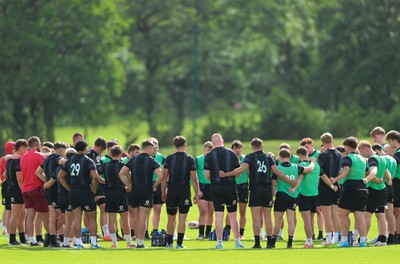 090626 - Wales U20 Rugby Training - The Wales U20 squad during a training session ahead of the U20 World Cup in Georgia