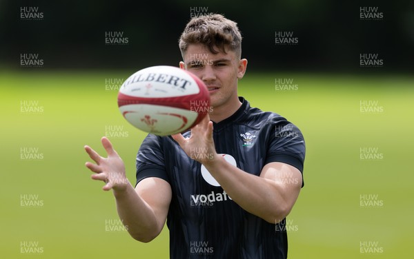090626 - Wales U20 Rugby Training - Jack Hoskins during a training session ahead of the U20 World Cup in Georgia