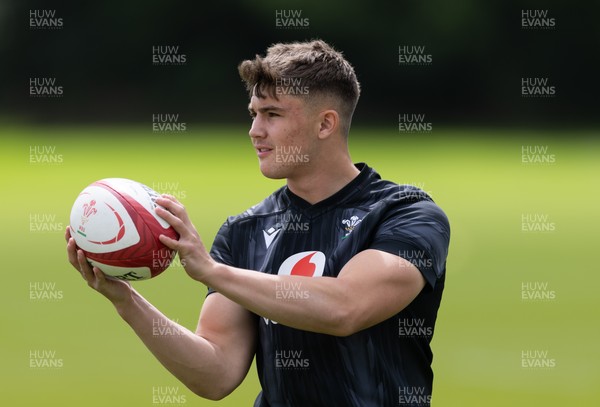 090626 - Wales U20 Rugby Training - Jack Hoskins during a training session ahead of the U20 World Cup in Georgia