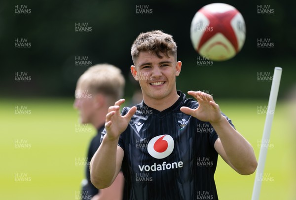 090626 - Wales U20 Rugby Training - Jack Hoskins during a training session ahead of the U20 World Cup in Georgia